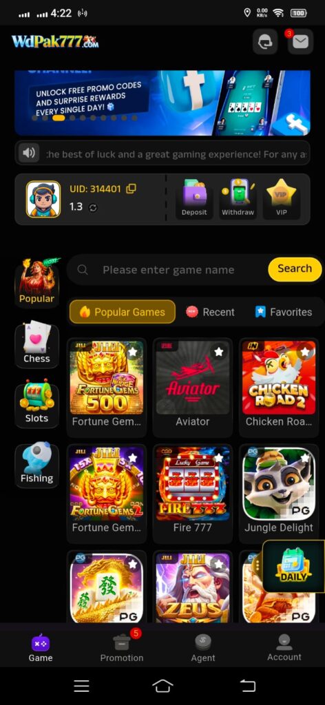 WDPAK 777 game download